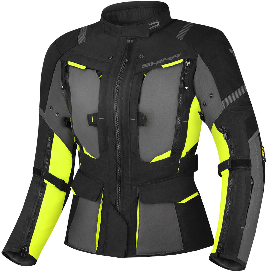 SHIMA Hero 2.0 Jachetă textilă impermeabilă pentru motociclete negru/galben XS Figura 1
