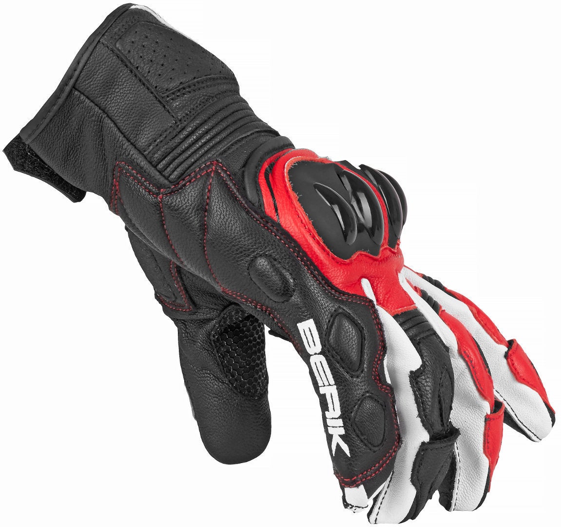 Berik Sprint Motorcycle Gloves black/red 2XL Figure 3