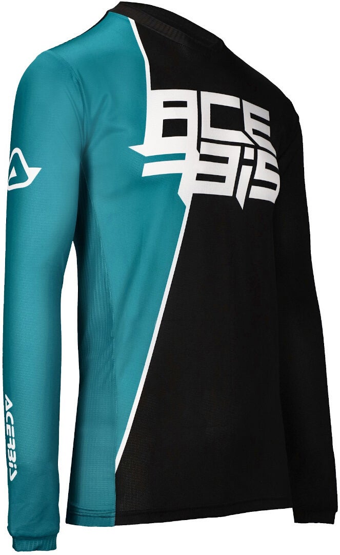 Acerbis MX J-Track 7 Motocross Jersey black/turquoise M Figure 1