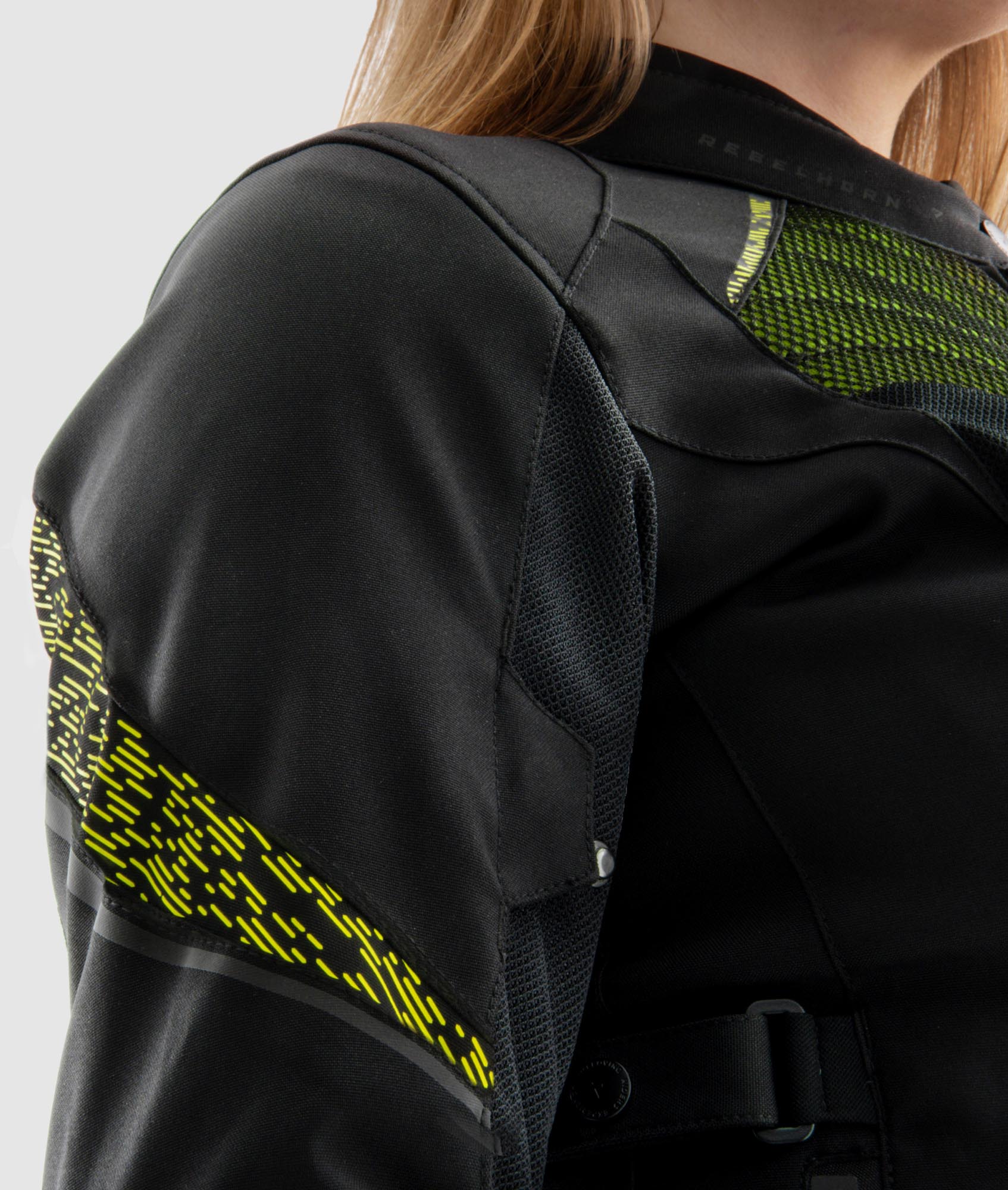 Rebelhorn Jax waterproof Ladies Motorcycle Textile Jacket black/yellow L Figure 16