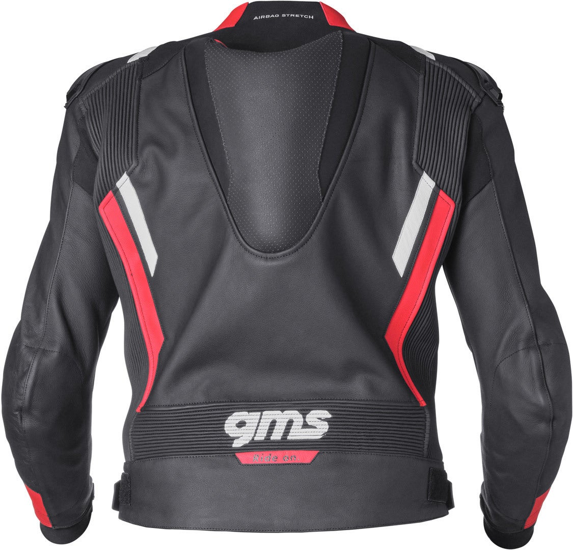 GMS GR-1 Two Piece Motorcycle Leather Suit black/white/red 58 Figure 5