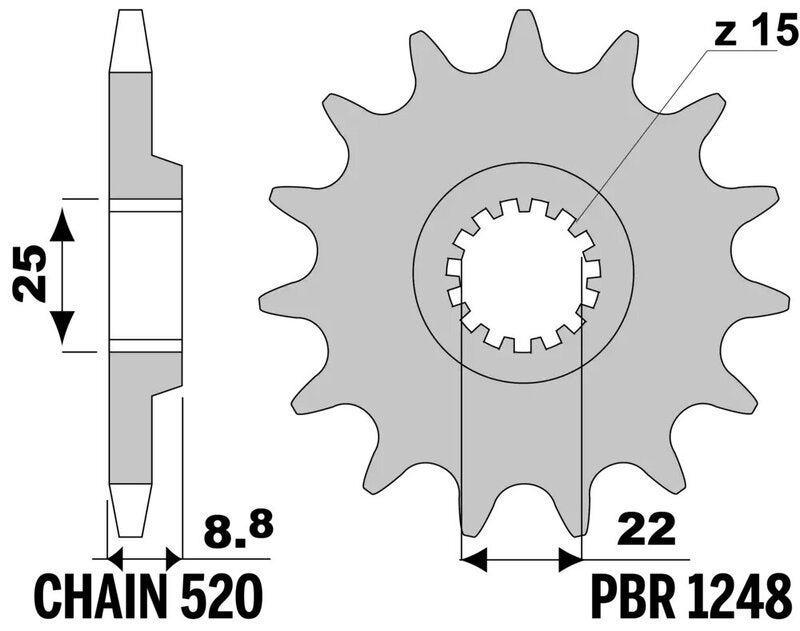 PBR Pignone standard in acciaio 1248 - 520 Figura 1