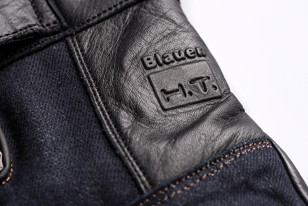 Blauer Combo Denim Motorcykelhandsker Sort M Figur 2