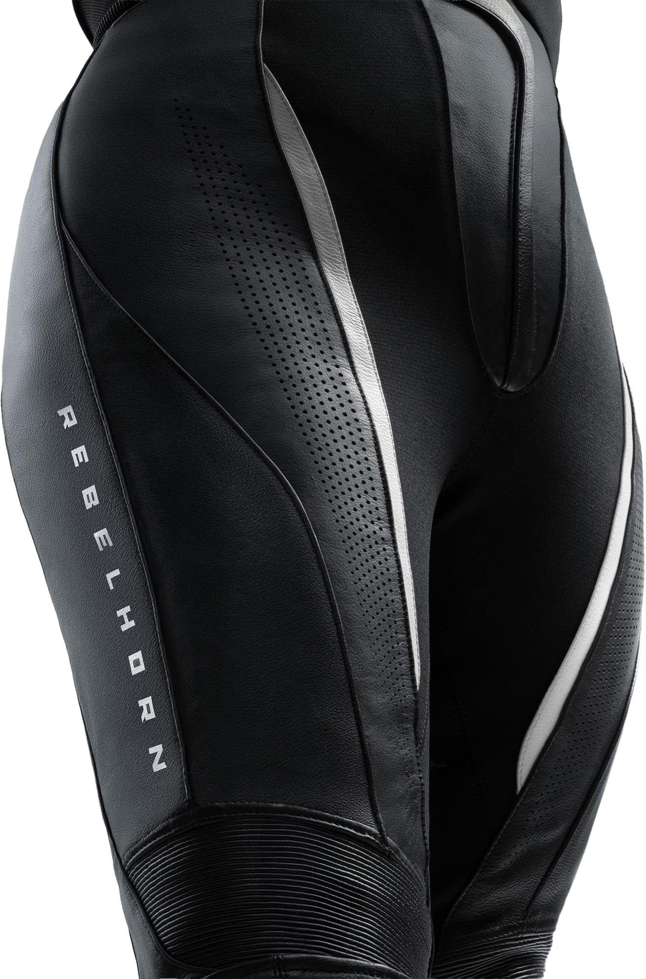 Rebelhorn Diva Ladies Motorcycle Leather Pants black/white 38 Figure 5