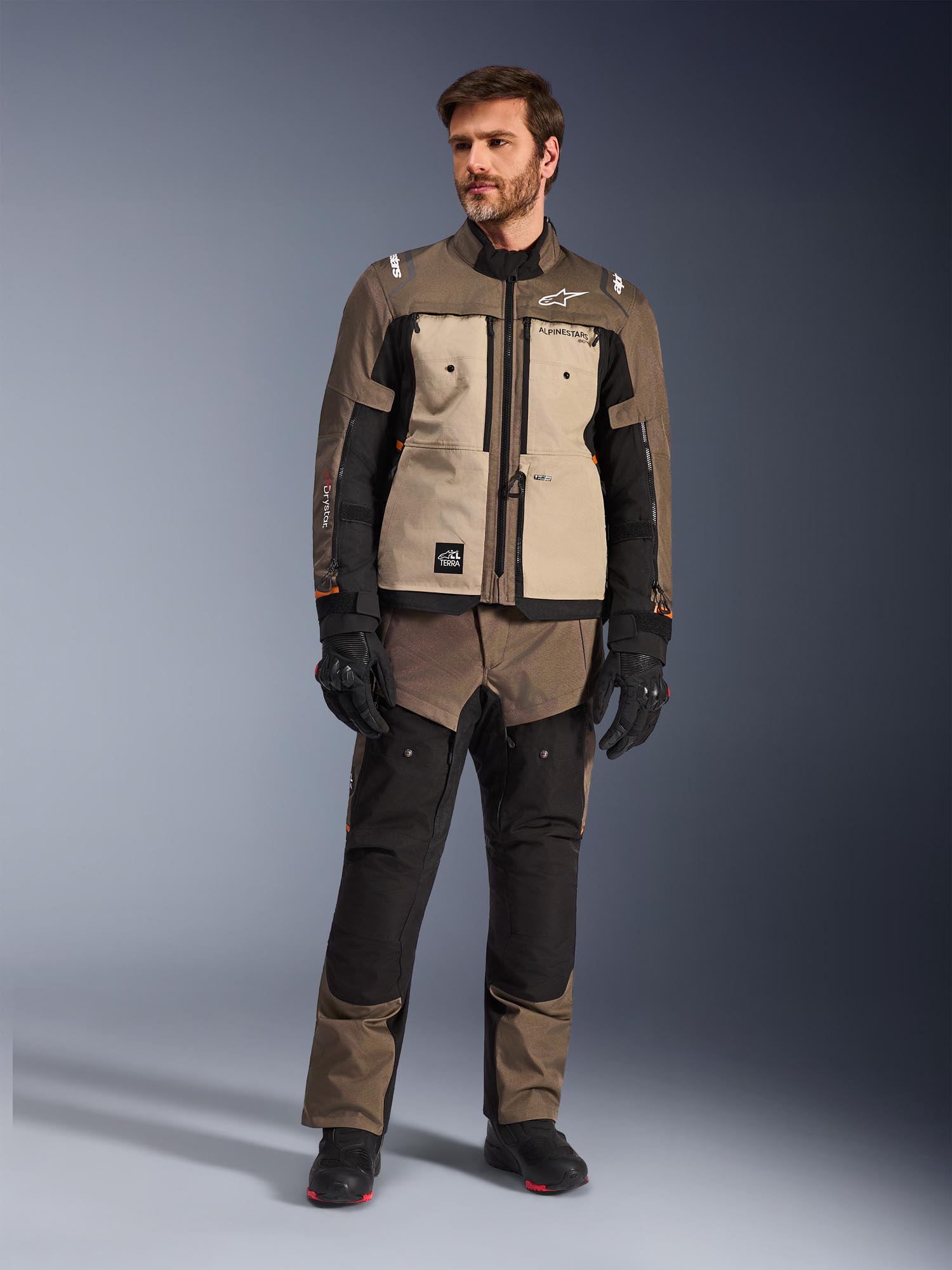 Alpinestars Cusco Drystar waterproof Motorcycle Textile Jacket brown/grey L Figure 4