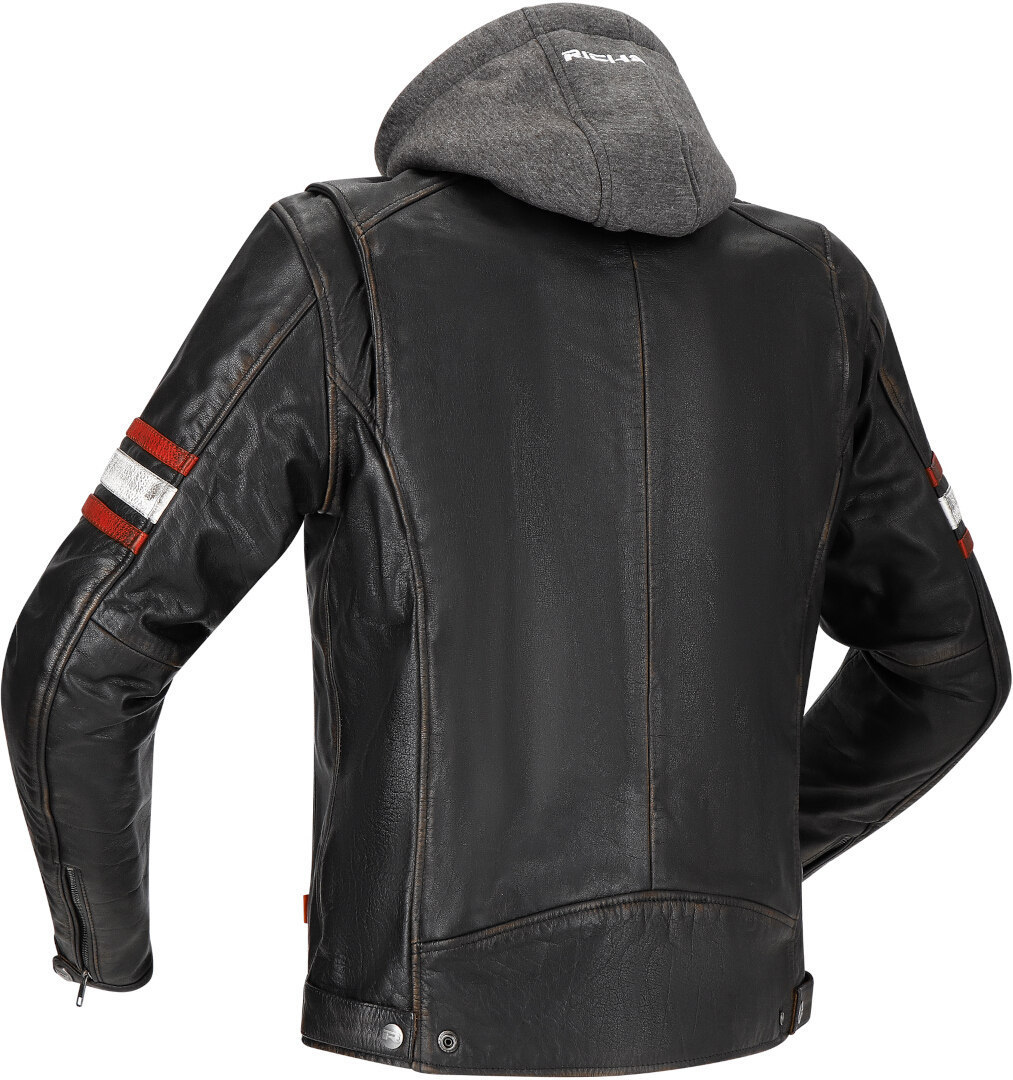 Richa Toulon 2 Motorcycle Leather Jacket black/red 64 Figure 4