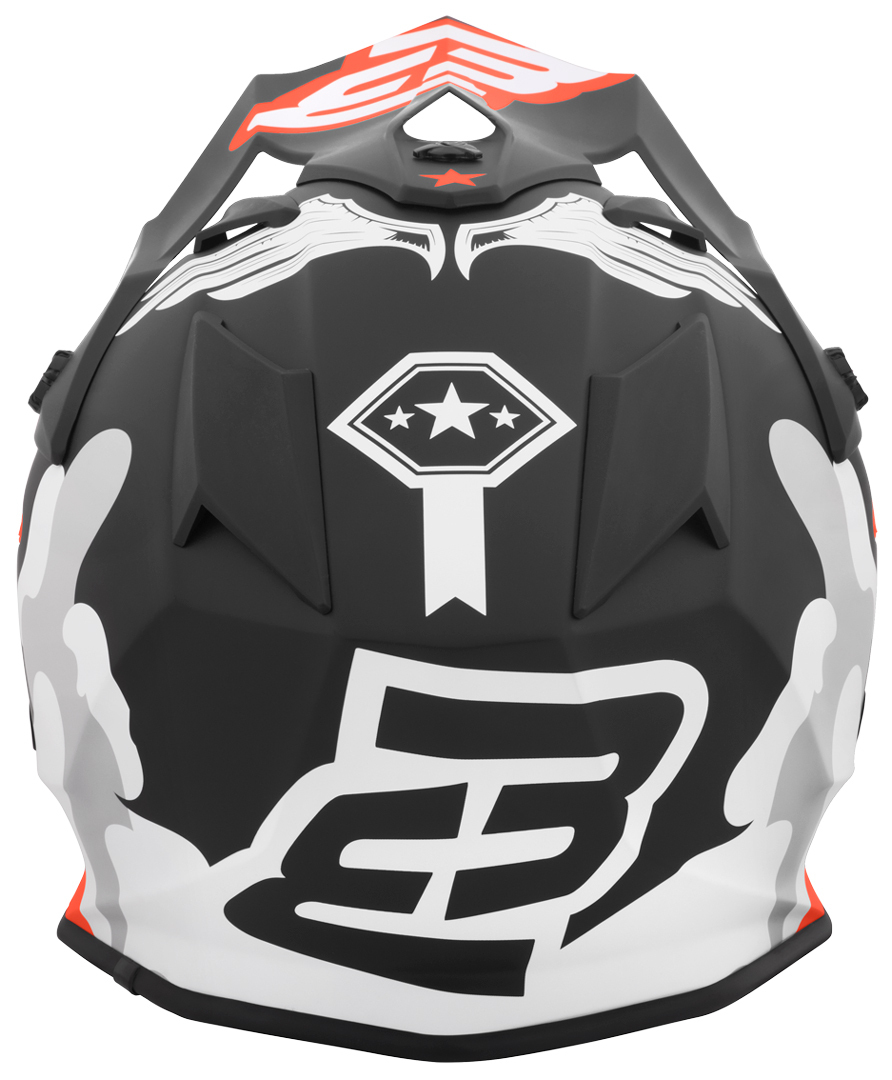 Bogotto V328 Camo Cască de motocross din fibră de sticlă Negru/Alb/Portocaliu 2XL Figura 2