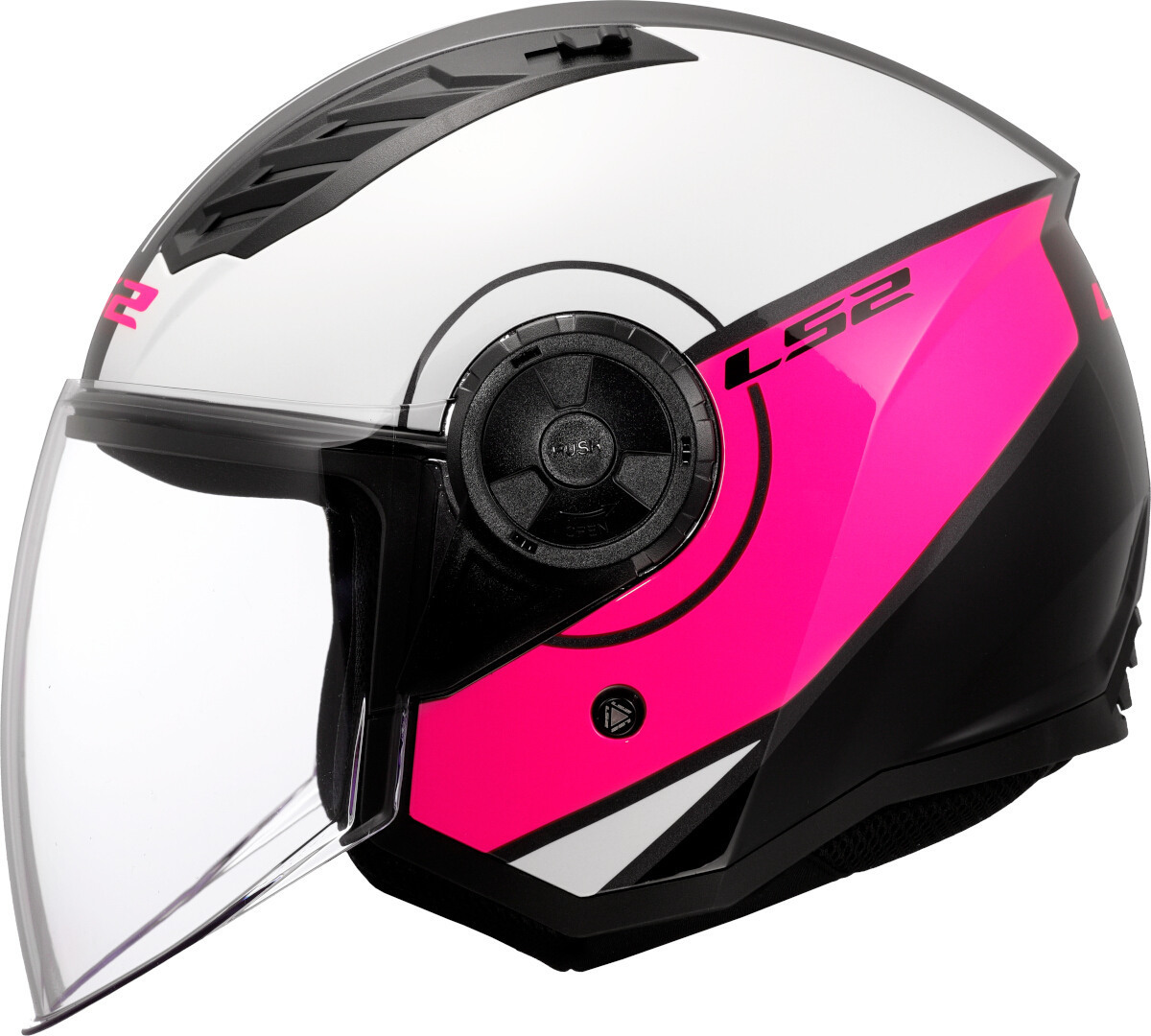 LS2 OF616 Airflow II Cover Jet hjälm vit/rosa XS (53/54) Figur 2
