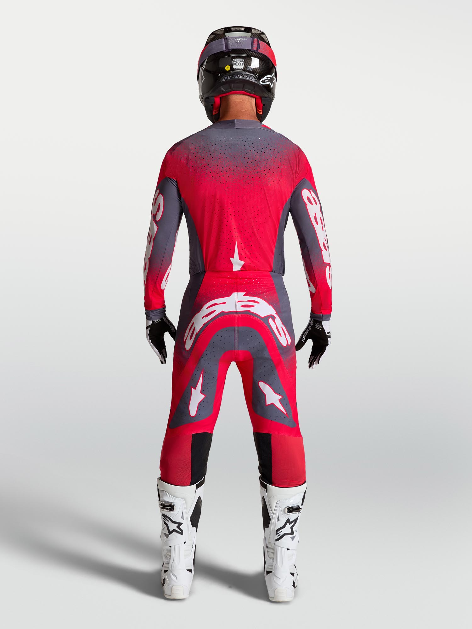 Alpinestars Supertech Hiten AFD Motocross Jersey grau/rot M Abbildung 10