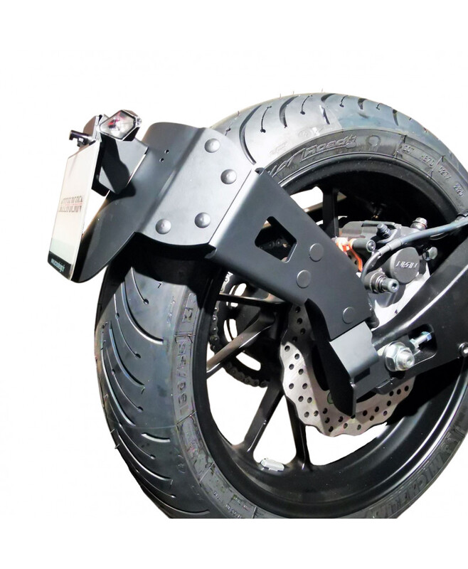 Design de acces "Wheel Mountted" Suport pentru plăcuțe Yamaha MT-07 Negru Deținătorul plăcuței de înmatriculare Figura 11