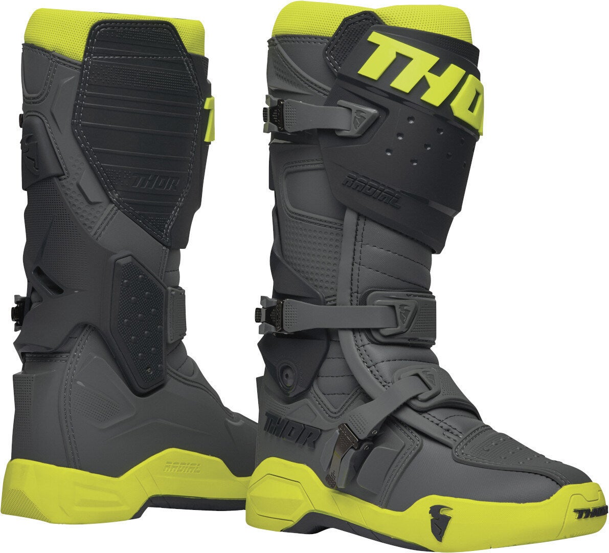 Thor Radial Bottes de motocross gris/jaune 12 Figure 1