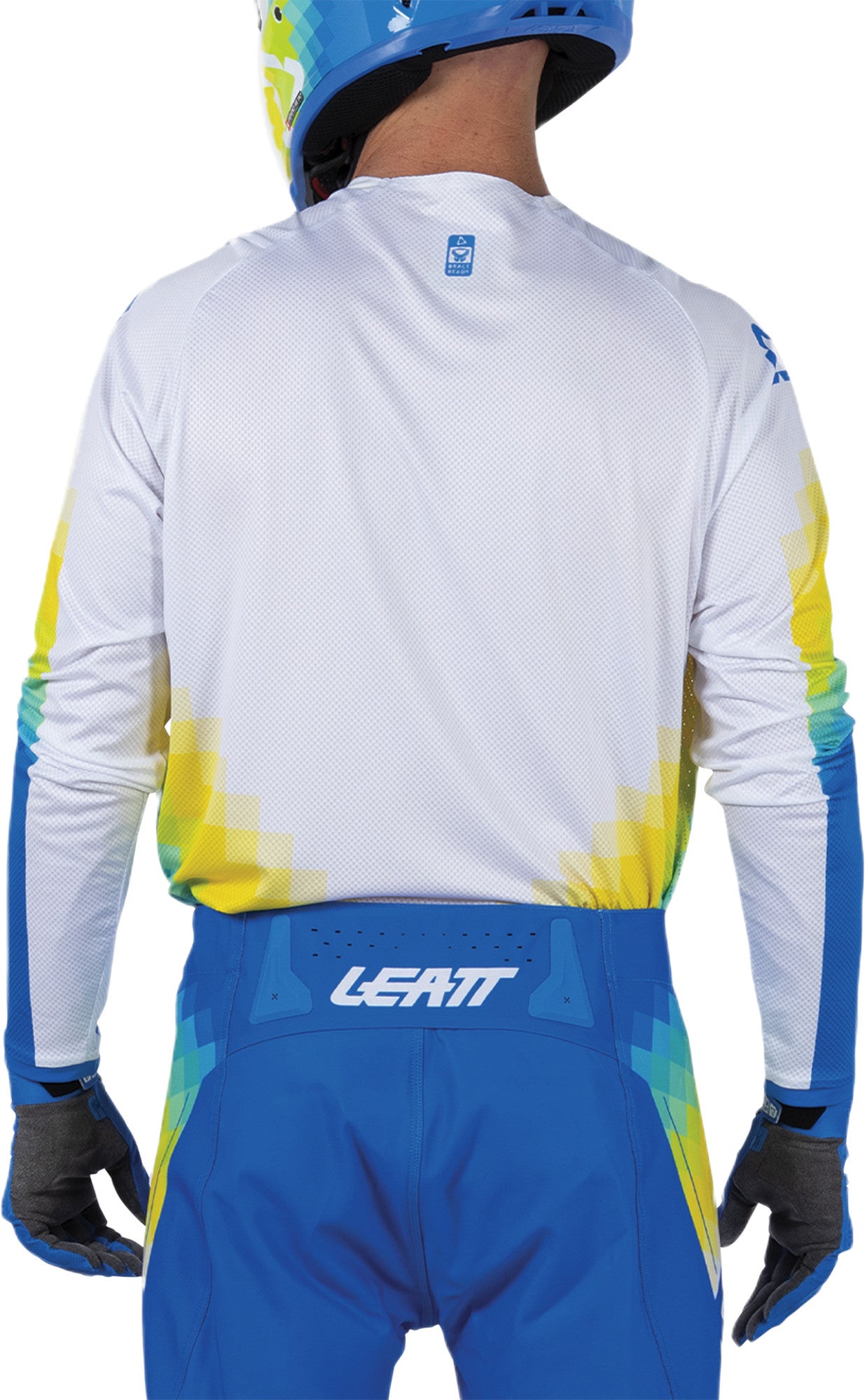 Leatt Moto 4.5 Lite V26 Motocross tröja vit/blå/gul 2XL Figur 4