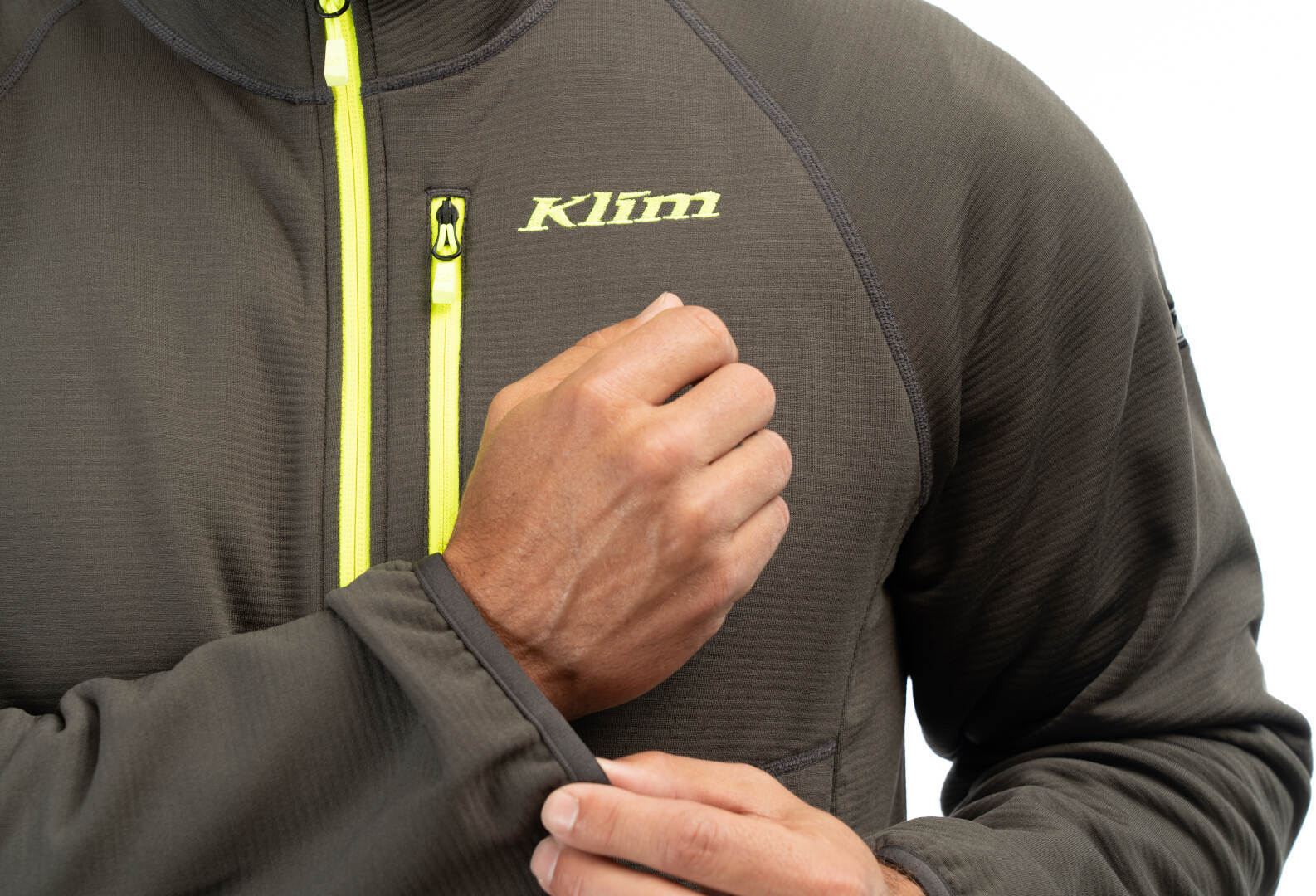 Klim Highline Fleece Jacket grey/yellow M Figure 2