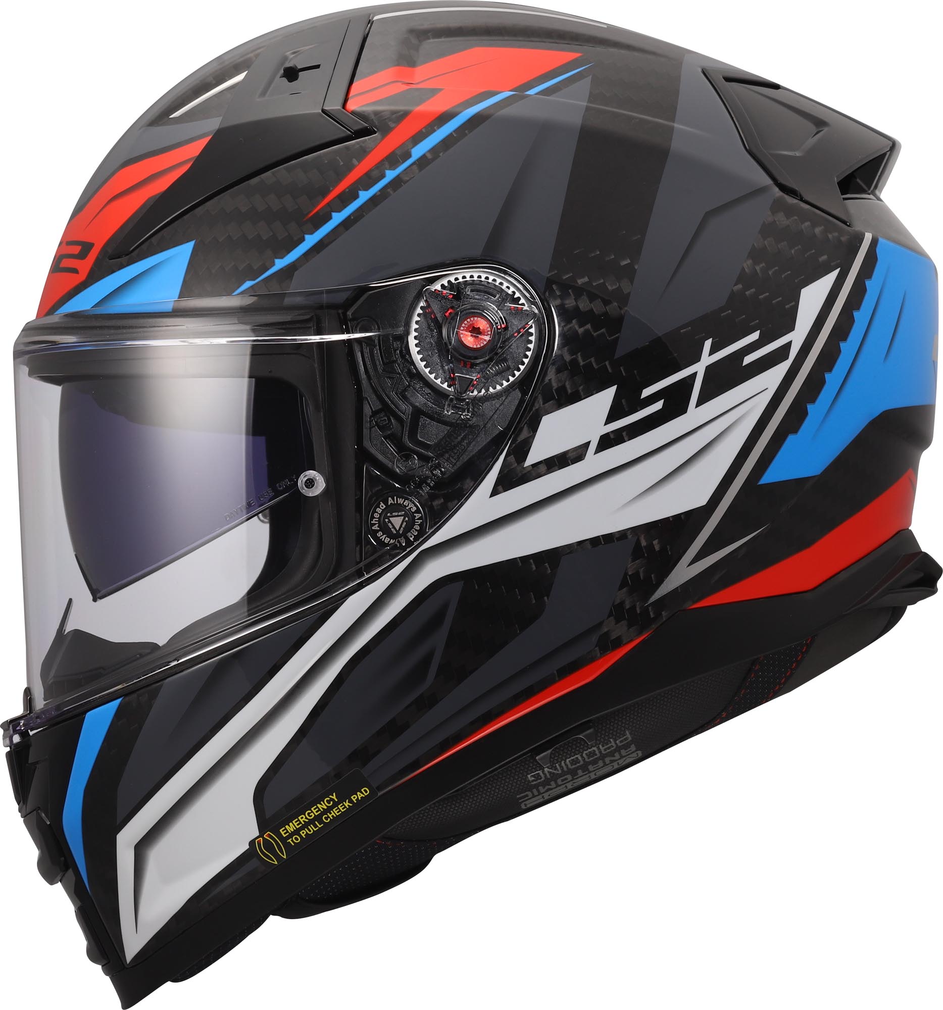 LS2 FF811 Vector II Carbon Savage Kask biały/niebieski/czerwony L (59/60) Rysunek 2