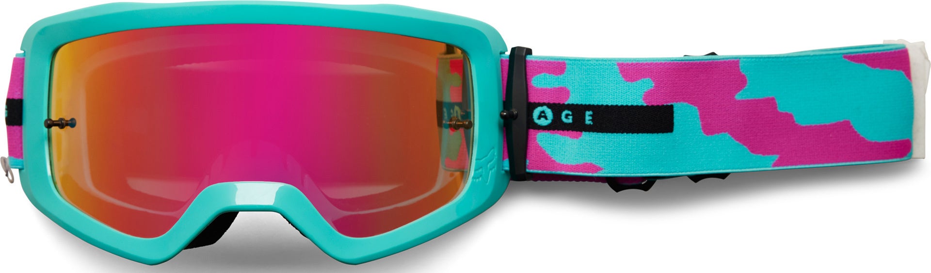 FOX Main Nuklr Mirrored Óculos de motocross turquesa Figura 1