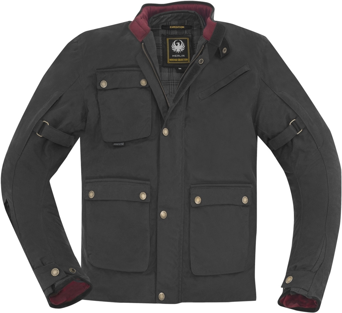 Merlin Expedition Motorcycle Waxed Jacket black M Figure 3