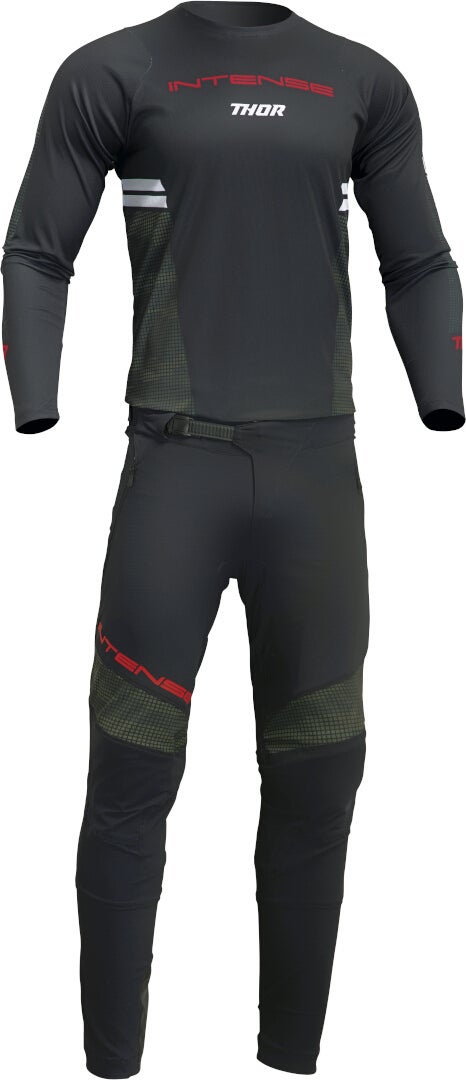 Thor Intense Assist 2023 Langarm Fahrrad Jersey schwarz/weiß/rot XXL Abbildung 3