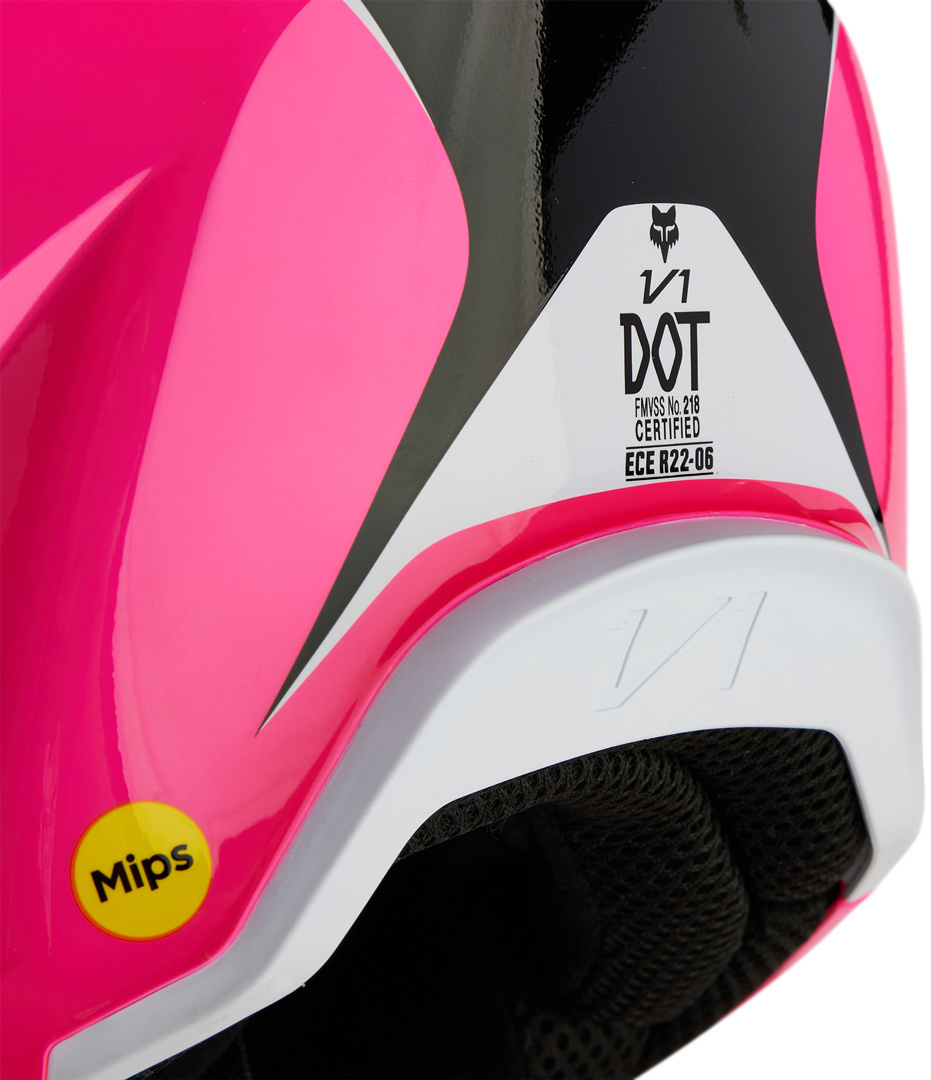 FOX V1 Nitro MIPS Casco Motocross nero/bianco/rosa S (55/56) Figura 2