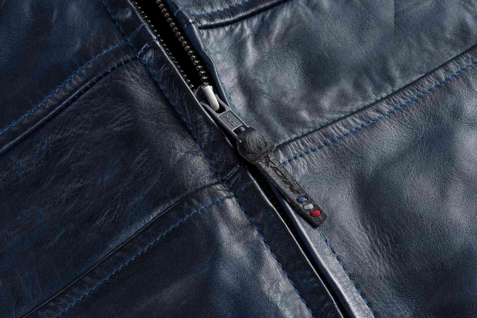 Ixon Spark Motorrad Lederjacke marineblau L Abbildung 3
