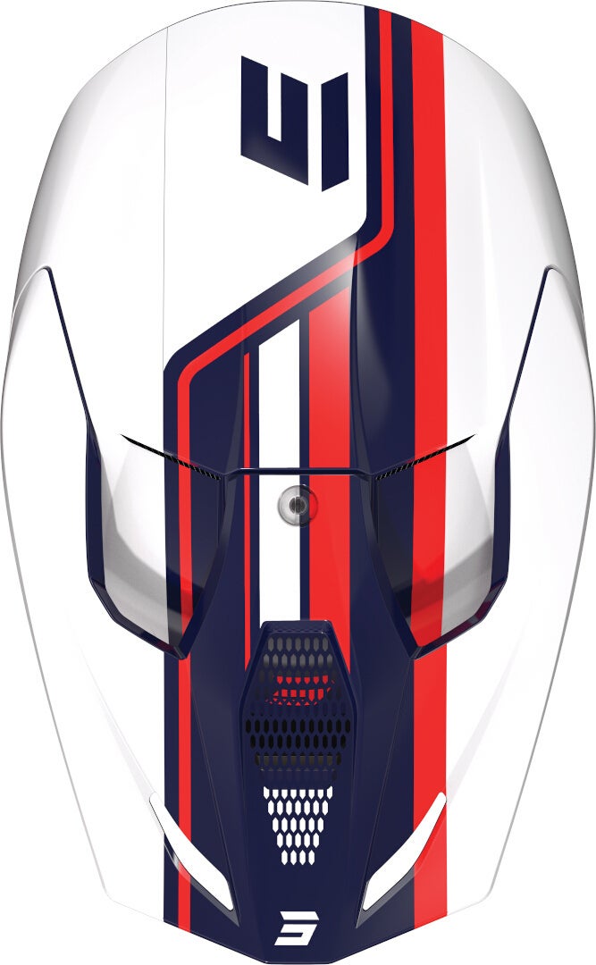 Shot Furious Heritage Motocross Helm weiß/blau/rot XS (53/54) Abbildung 3