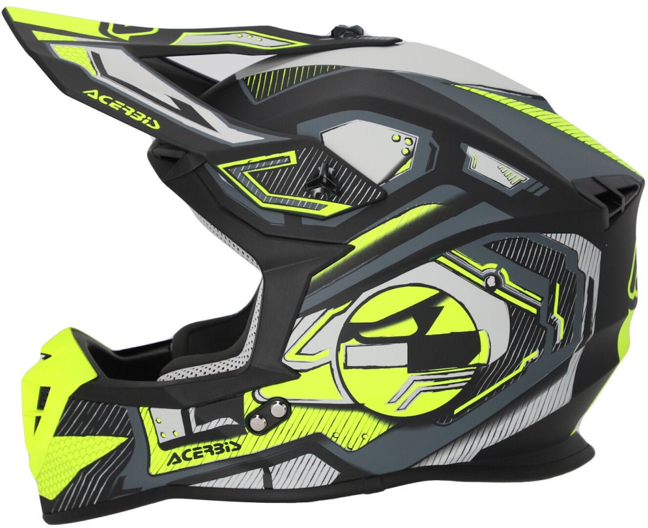 Acerbis Linear Graphic 2024 Casco da motocross nero opaco/giallo S (55/56) Figura 3
