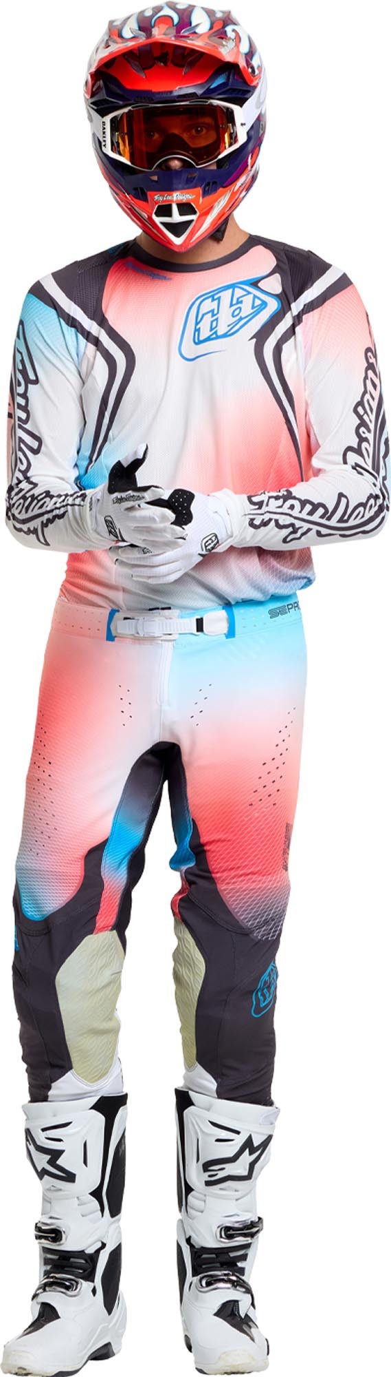 Troy Lee Designs SE Pro Wander Motocross mez kék/fehér/fekete/piros XXL 13. ábráz
