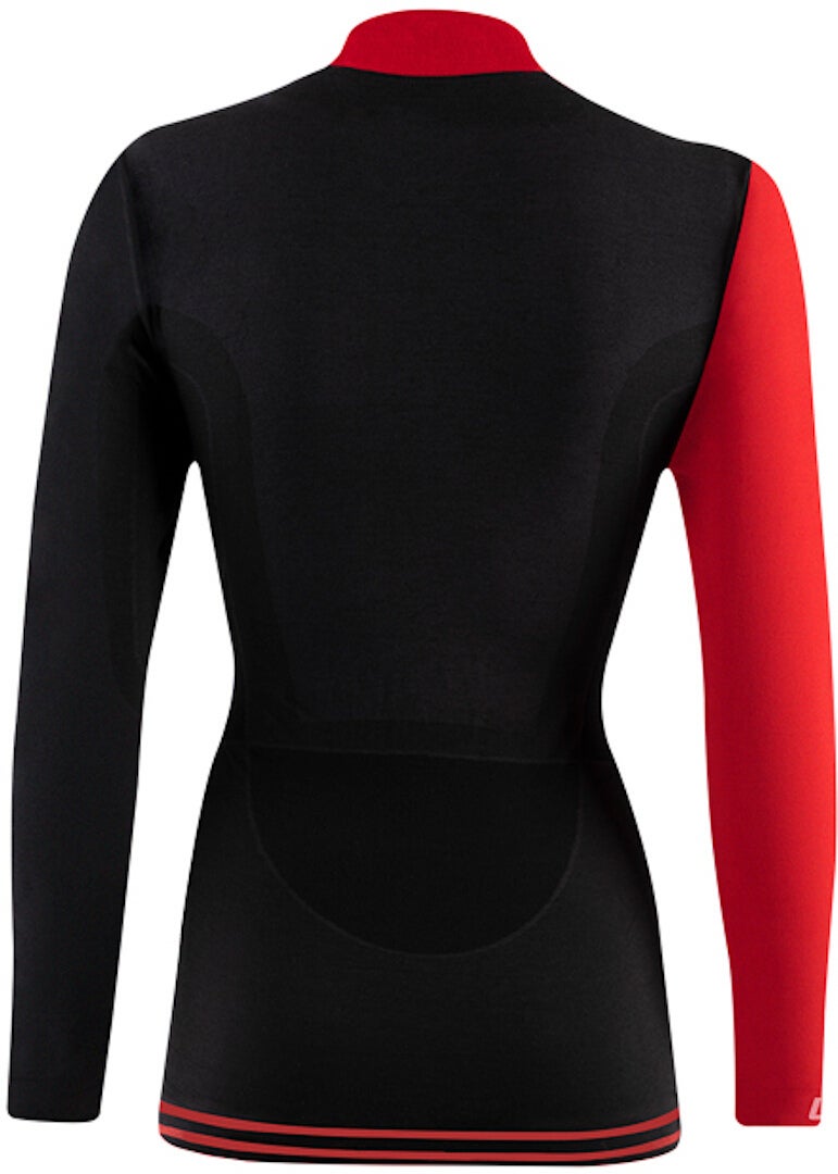 Lenz 6.0 Merino Turtle Neck Camicia longsleeve da donna nero/rosso S Figura 2