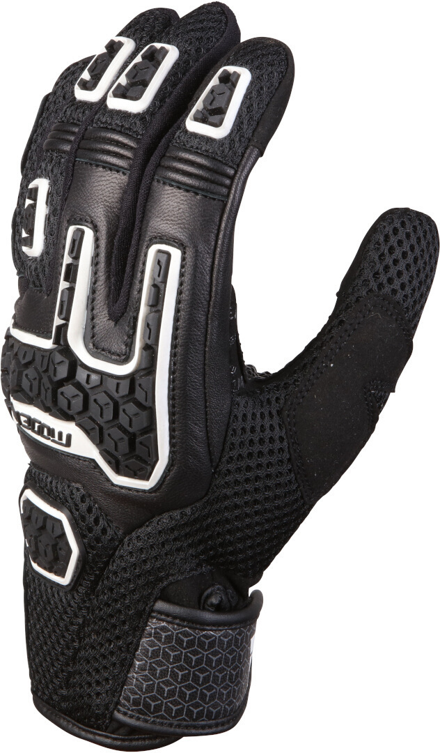 Modeka Dracon Motorcycle Gloves black/white 12 Figure 3