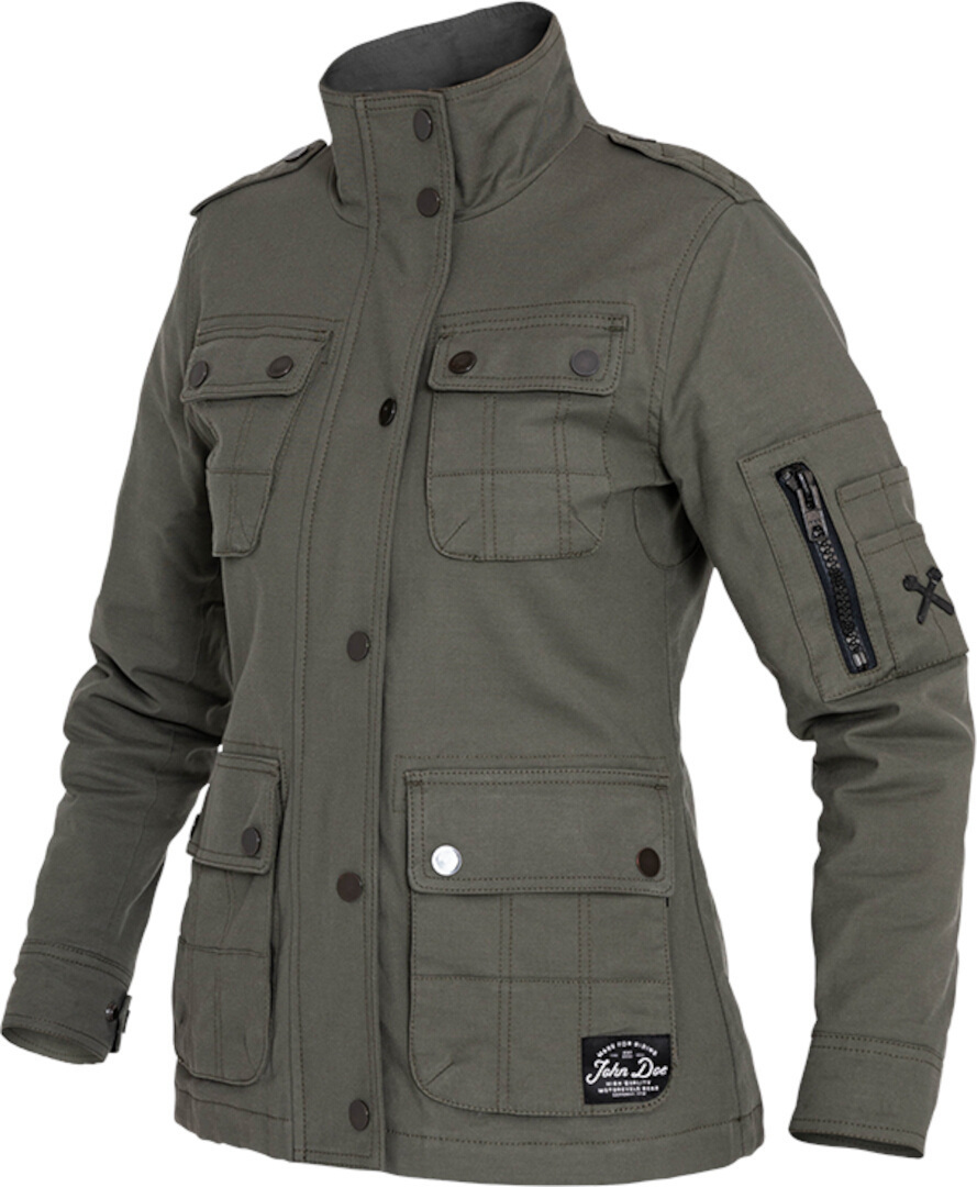John Doe Explorer XTM Dames Motorfiets Textiel Jas Olive S Figuur 2