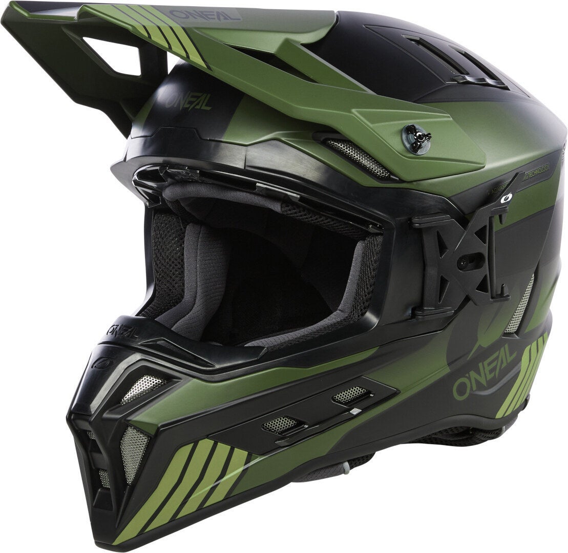 Oneal EX-SRS Hitch Motocross Helm schwarz matt/grün XXL (63/64) Abbildung 1