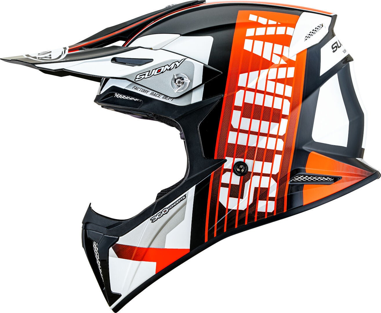 Side view of Suomy X-Wing Amped E06 Motocross Helmet