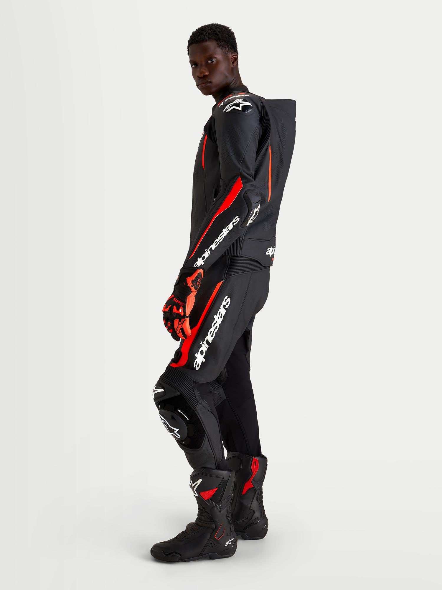 Alpinestars Missile V3 Todelt motorcykellæderdragt sort/rød 54 Figur 4