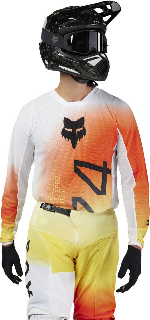 FOX 180 Air Haze Motocross trøje hvid/orange M Figur 6