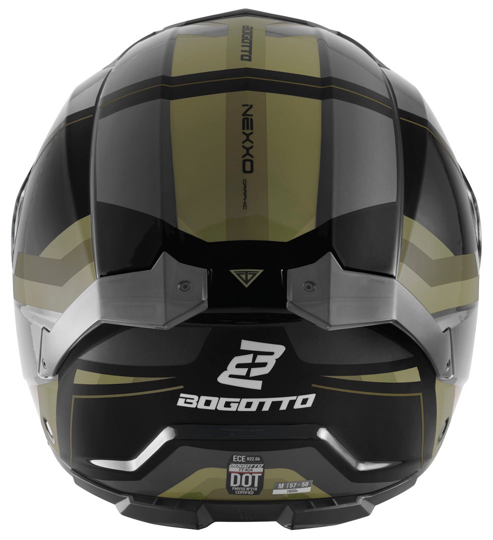 Bogotto FF404 Ezion Casque modulable Noir mat/vert S Figure 6