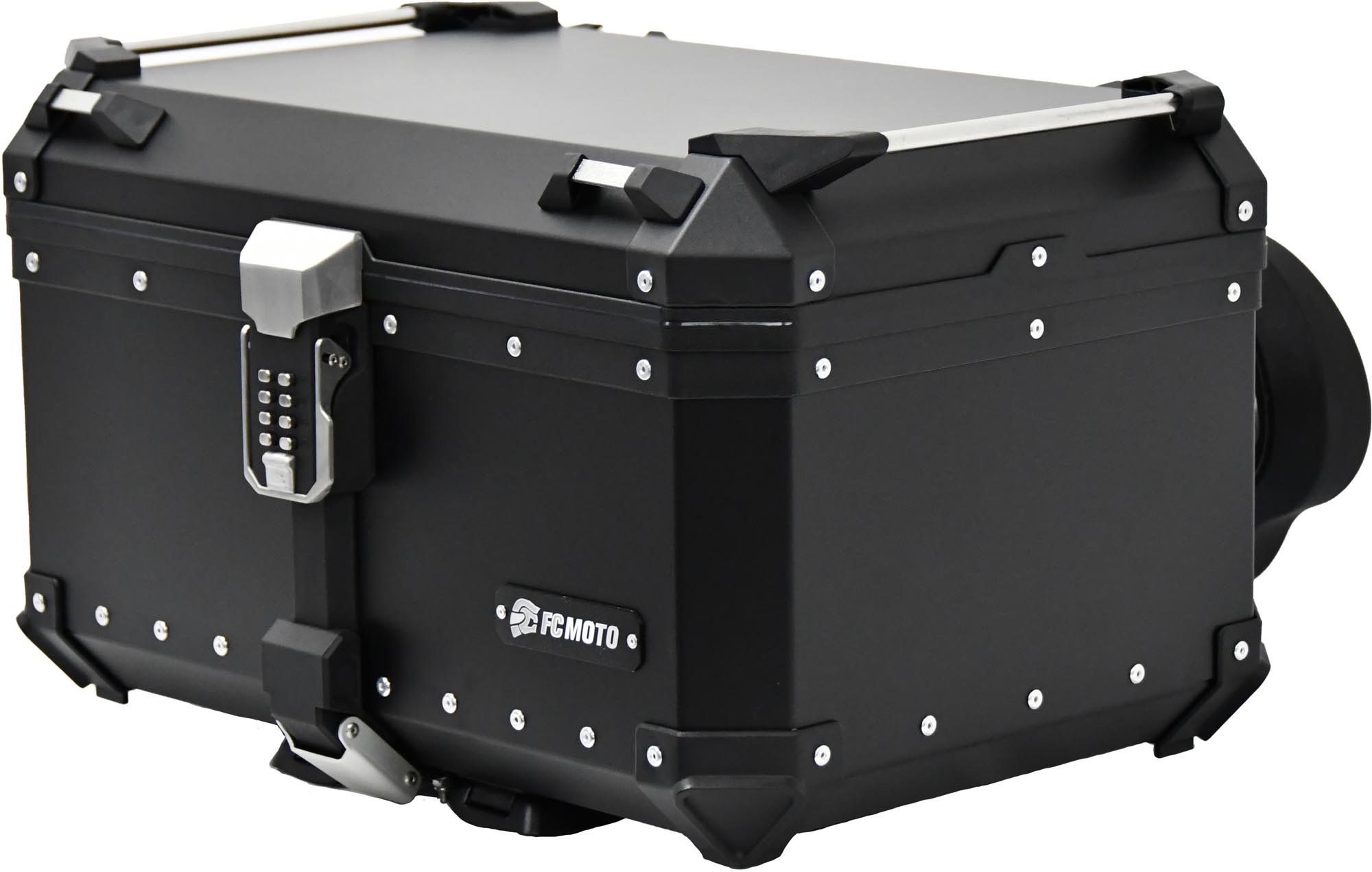 FC-Moto Terreno X PRO Keyless Alu Topcase with adjustable backrest black 65 Ltr. Figure 1