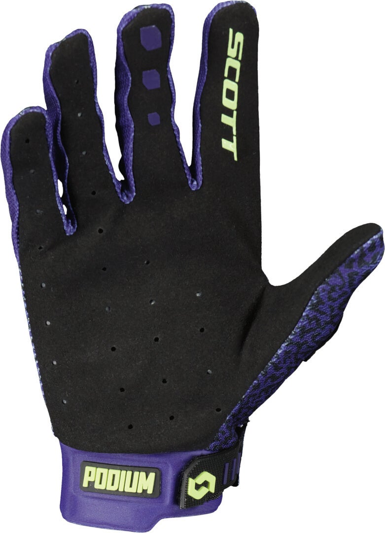 Scott Podium Pro Luvas de Motocross Roxo/Verde XL Figura 2