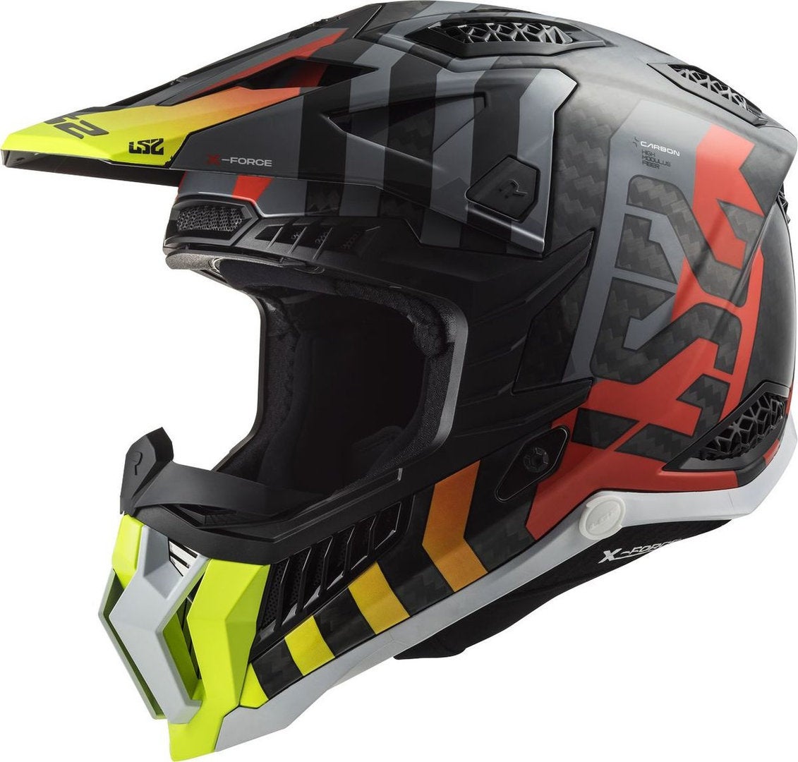 LS2 MX703 X-Force Barrier Carbon Casco Motocross nero/rosso L (59/60) Figura 1