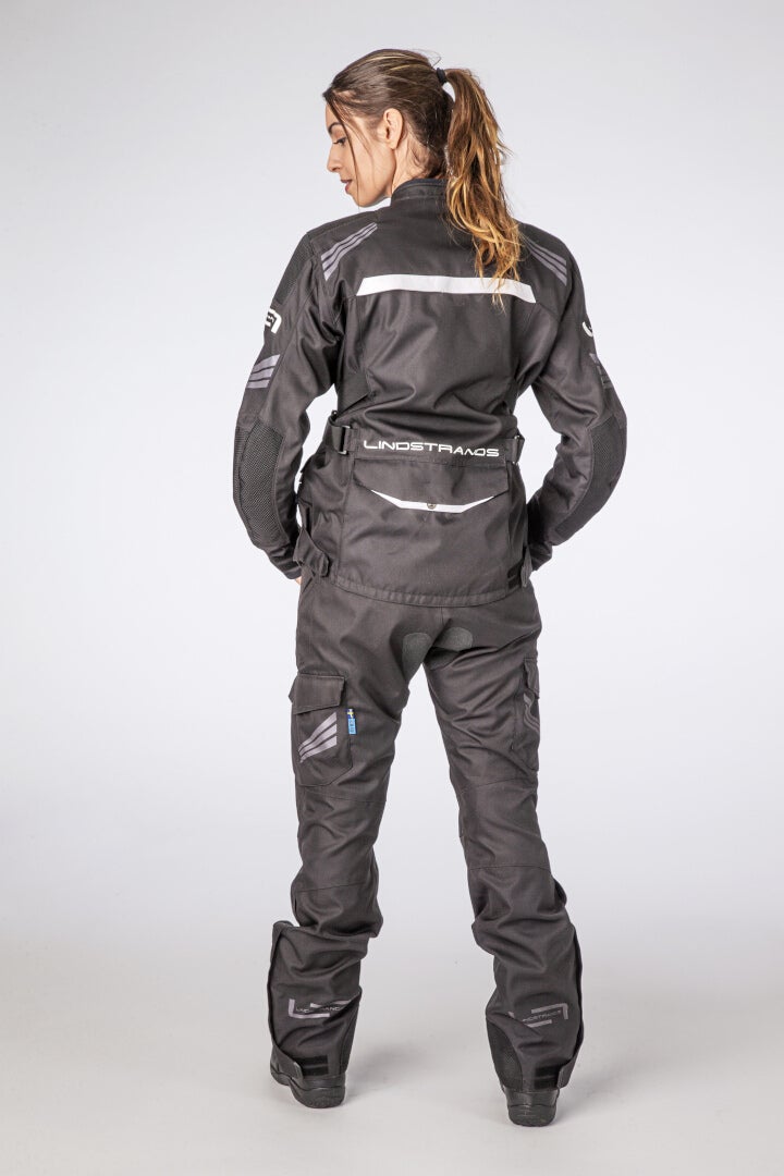 Lindstrands Granberg vandtæt Ladies Motorcykel Textile Jacke mørkegrå/sort/gul 44 Figur 4