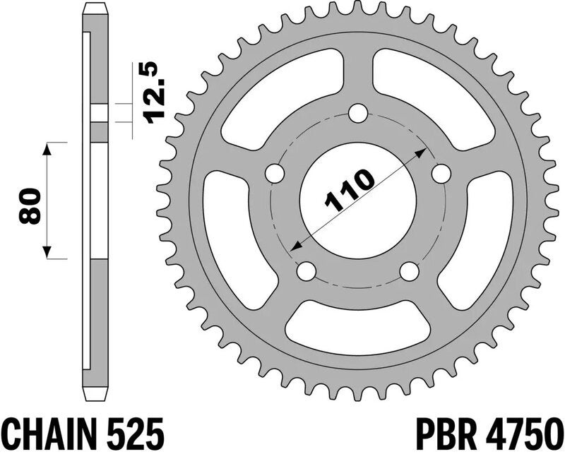 PBR Zadné oceľové oceľové koleso štandard - 525 Obrázok 1
