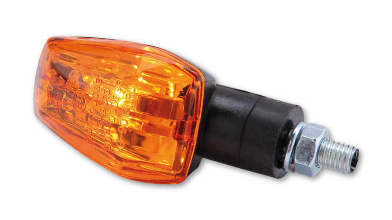 HIGHSIDER Smart IMOLA 1 Lampa Mini Indikator Kropp Svart / Lins Orange (Par), Fram & Bak Figur 4