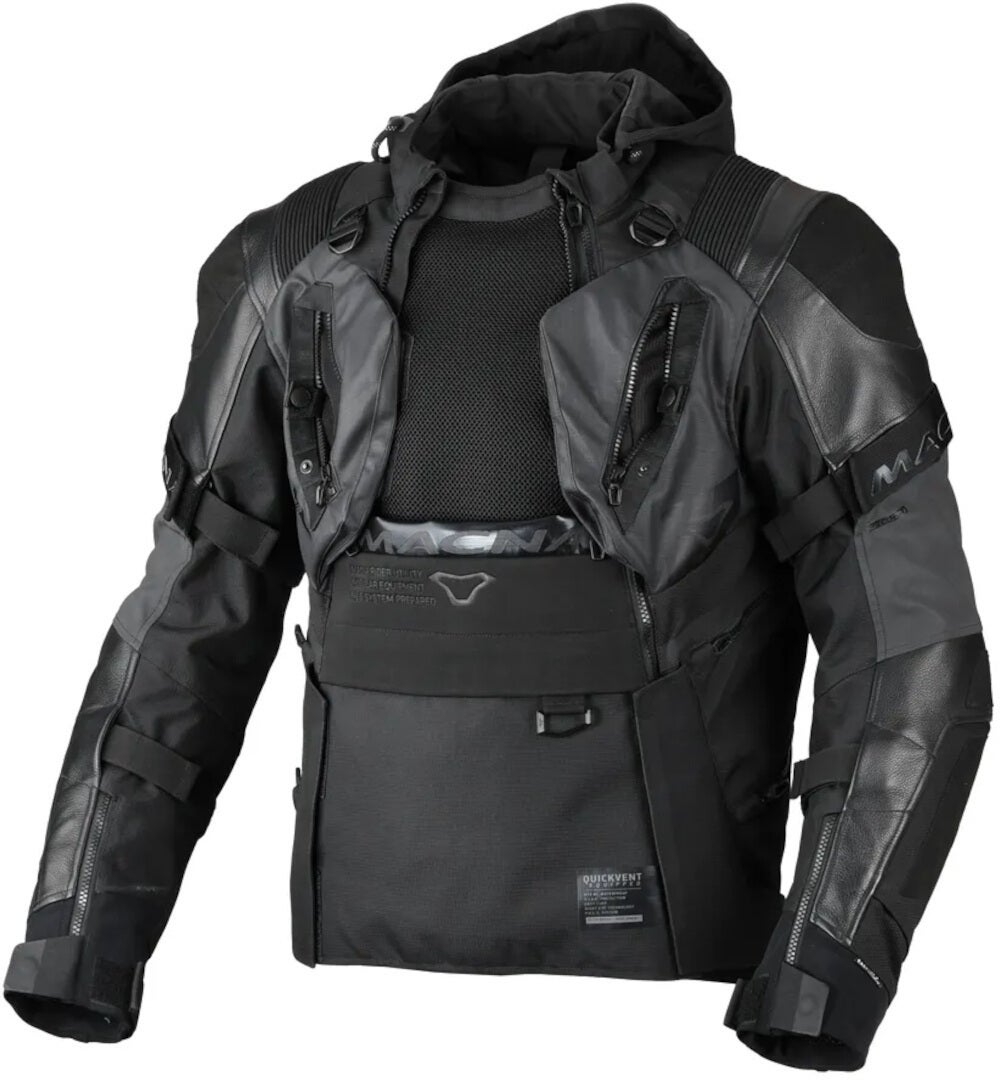 Macna Tryton NightEye waterproof Motorcycle Leather/Textile Jacket black XXL Figure 2