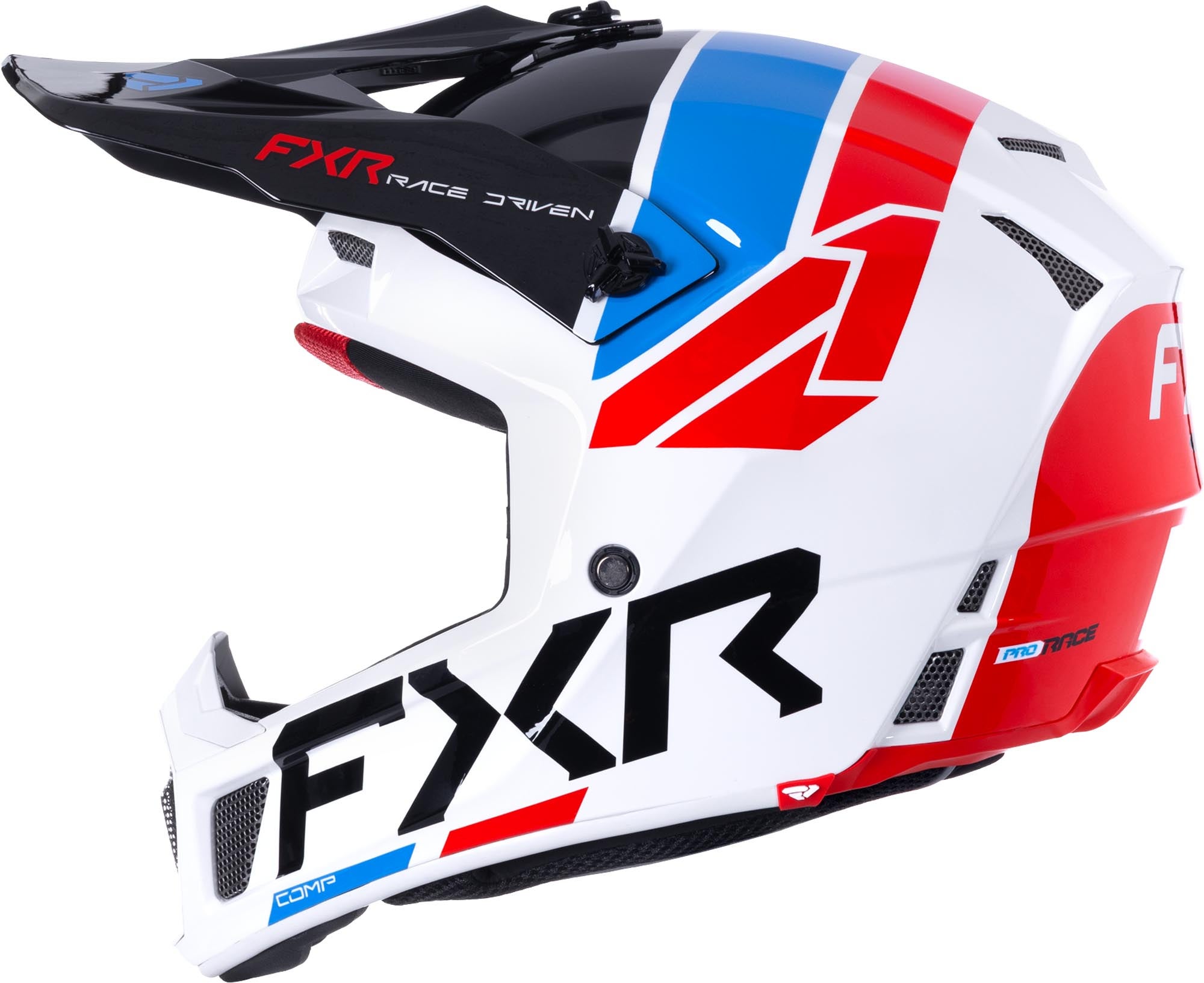 FXR Clutch Comp Motocross-kypärä musta/valkoinen/sininen/punainen 3XL Kuva 4