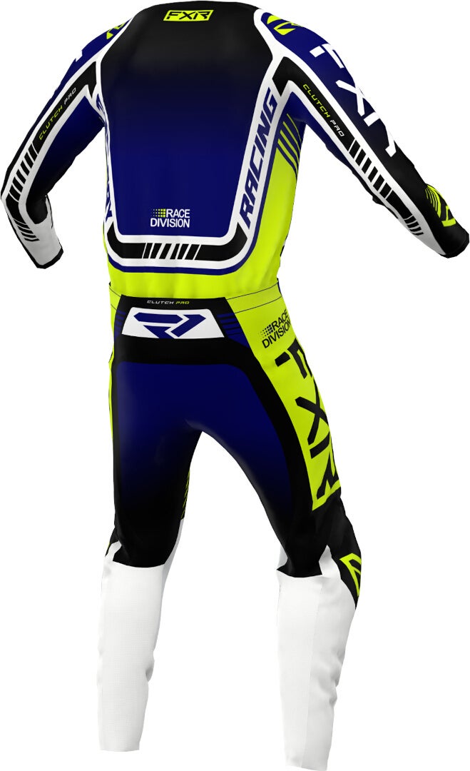 FXR Clutch Pro 2023 Motocross Pants blue/yellow/white 40 Figure 4