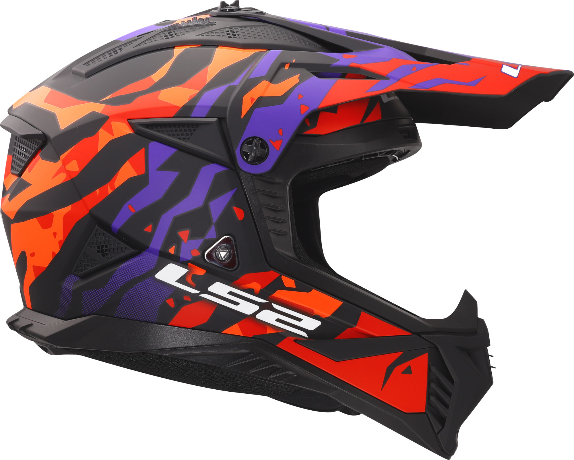 LS2 MX708 Fast II Grotesk Casco da motocross viola S (55/56) Figura 6