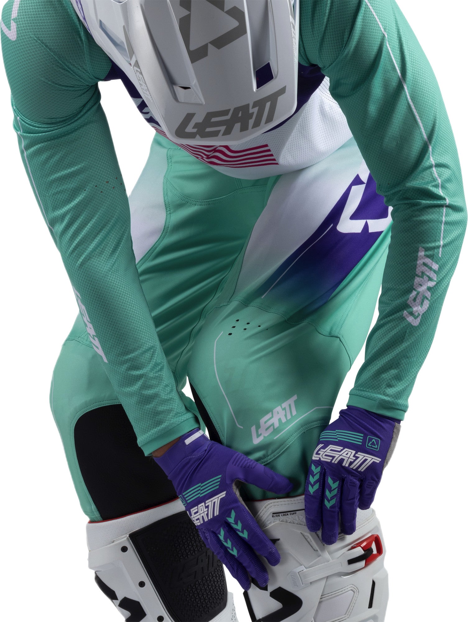 Leatt Moto 4.5 V26 Pantalons de motocross violet/vert M Figure 6