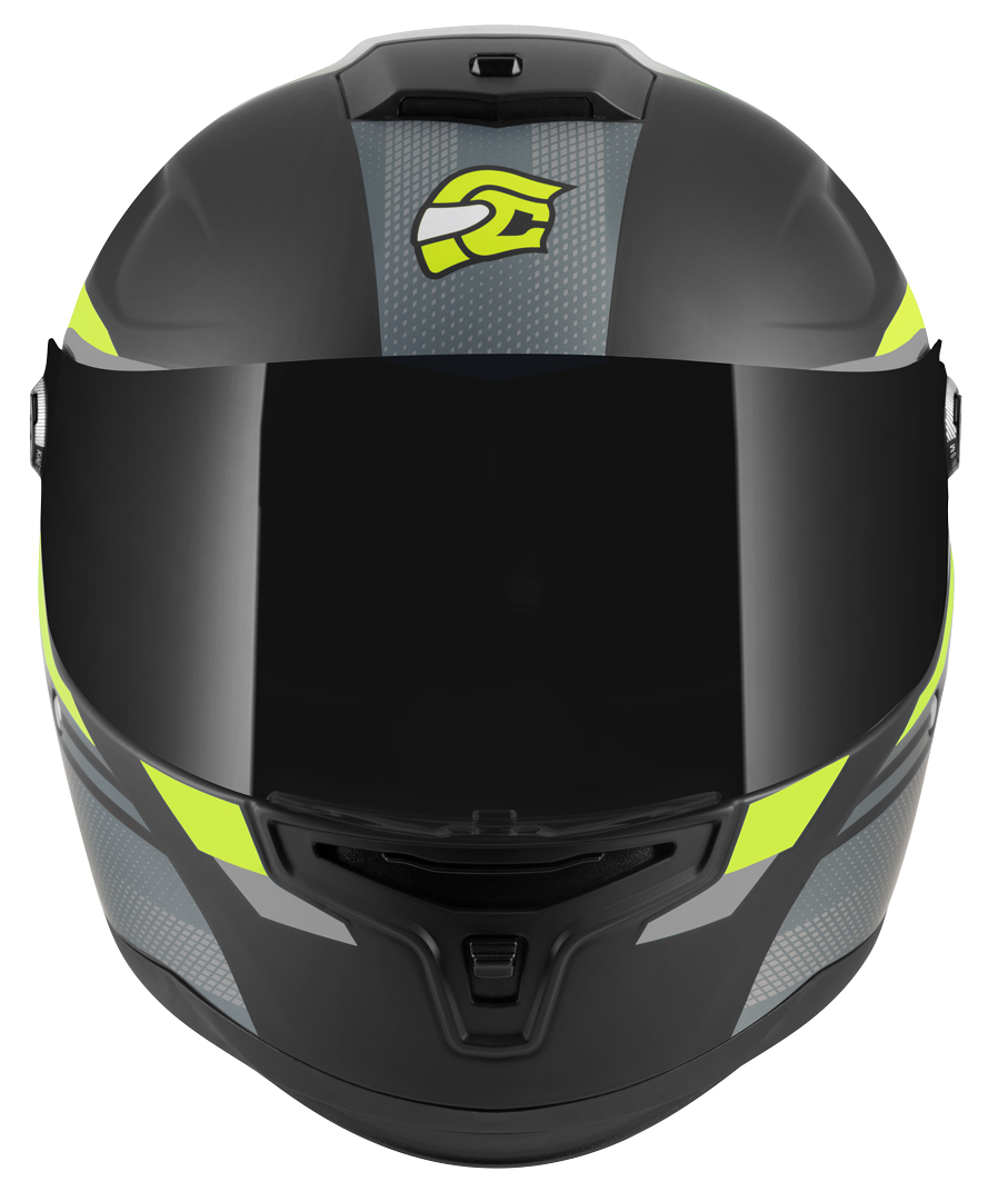 FC-Moto FF114B Zeron Hjälm svart matt/gul XS Figur 3