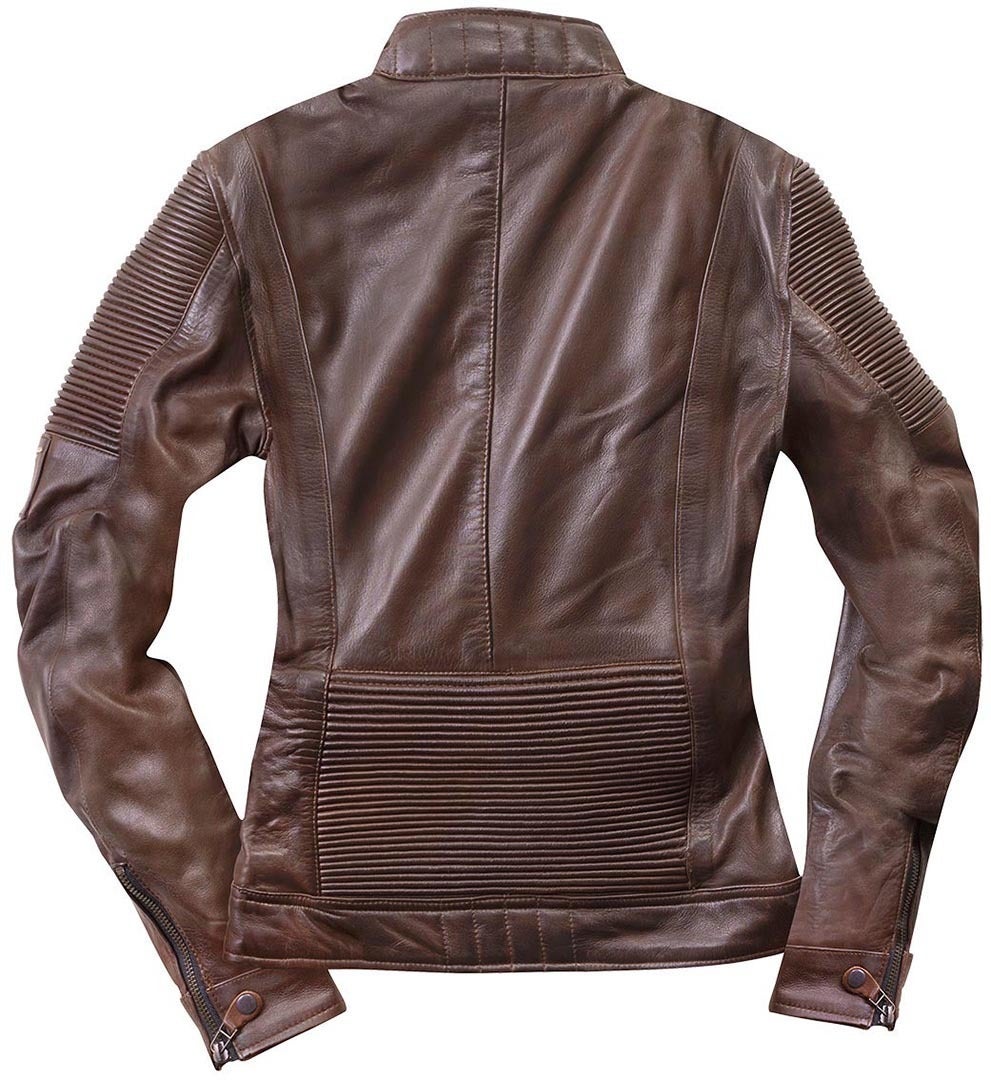 Black-Cafe London Amol Damen Motorrad Lederjacke braun XL Abbildung 3