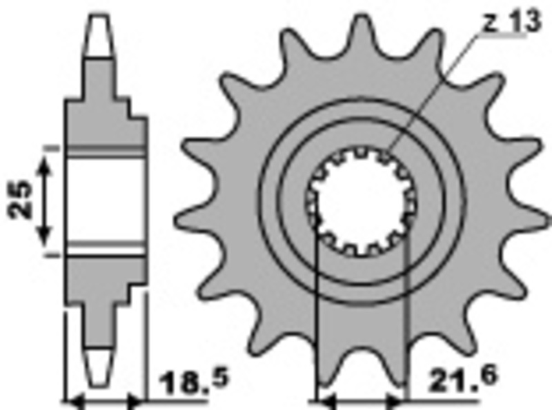 PBR Standard stål kedjehjul 2119 - 520 Figur 2