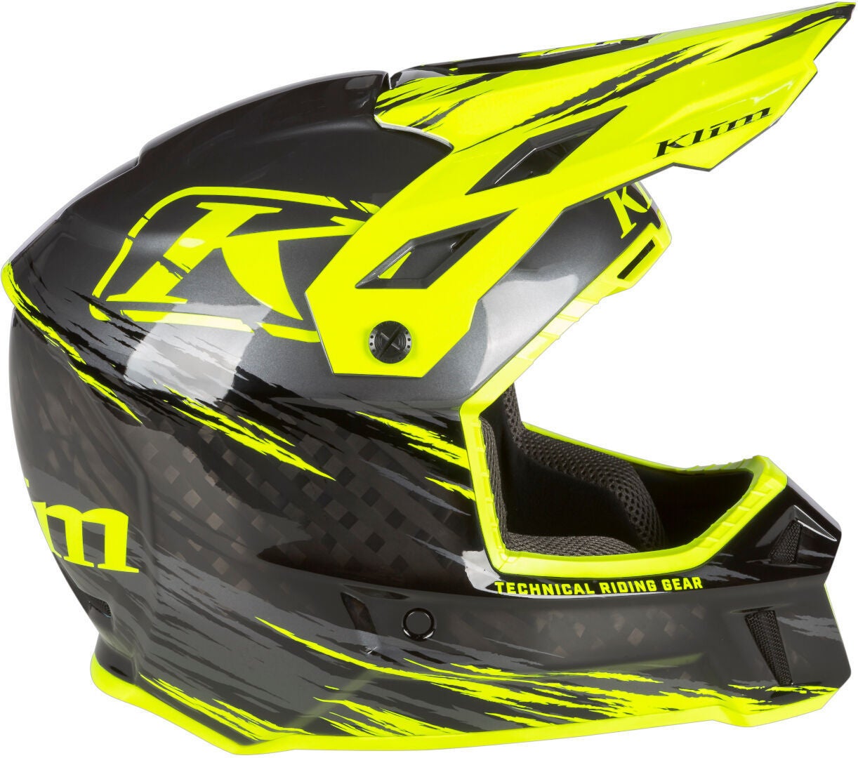 Klim F3 Carbon Pro Thrashed Hi-Vis Capacete Snowmobile XXL (62/63) Figura 8