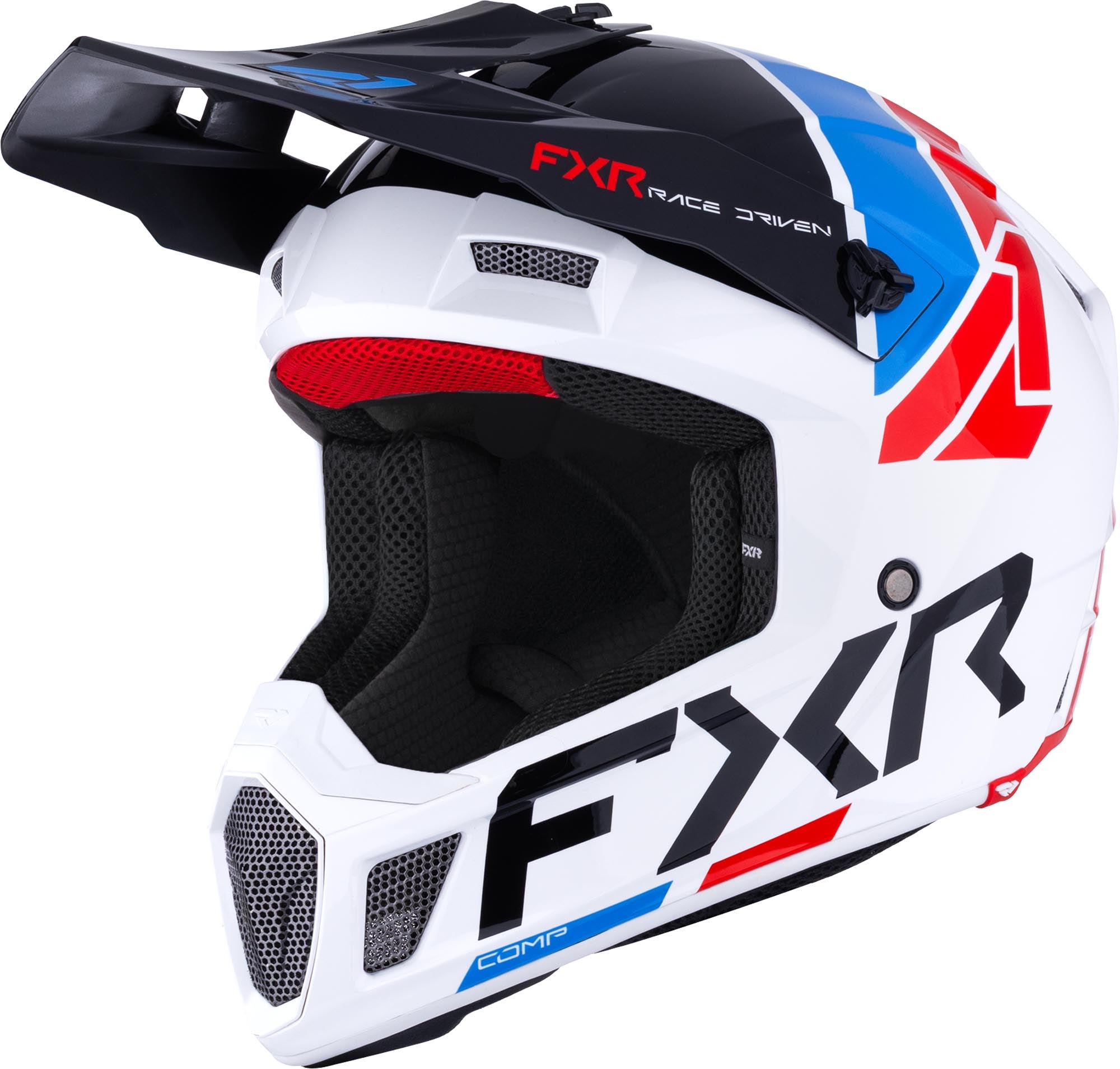 FXR Clutch Comp Motocross-kypärä musta/valkoinen/sininen/punainen 3XL Kuva 1